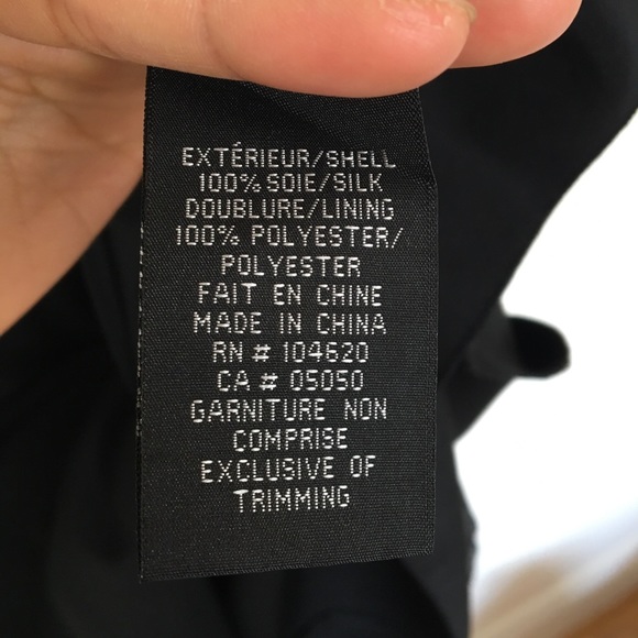 100% silk flowy black dress - Picture 7 of 7